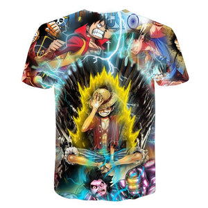 New Anime Summer Men's Funny fire T-Shirt